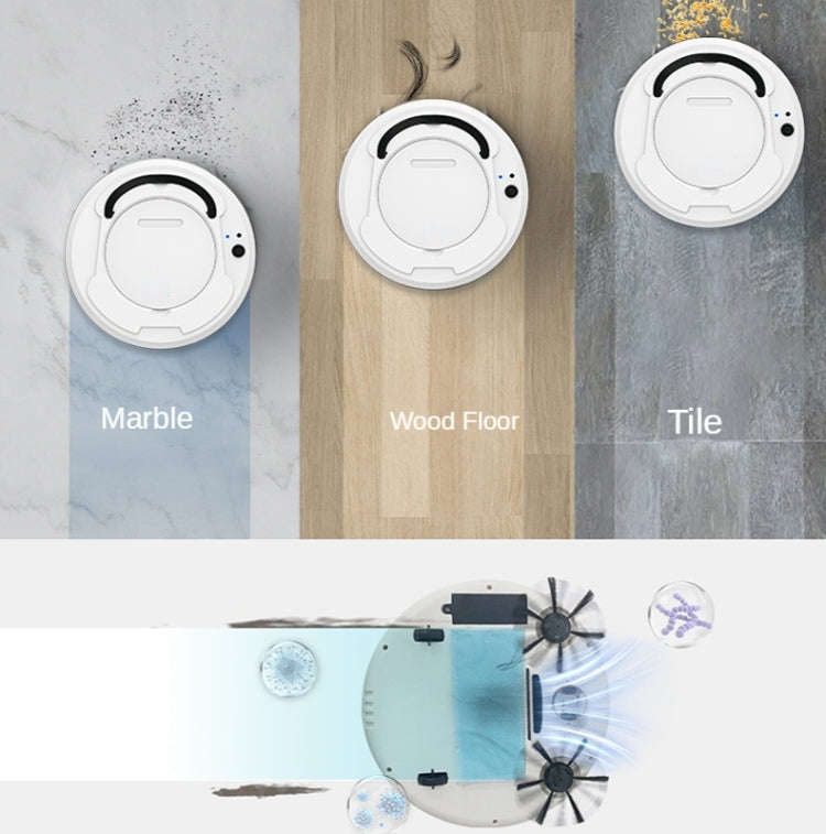 3-in-1 1800pa Smart Cleaning Robot Rechargeable Auto Robotic Vacuum Dry Wet Mopping Cleaner(Gray)