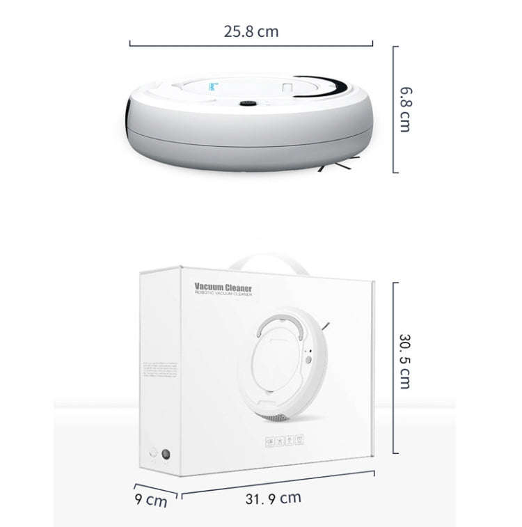 3-in-1 1800pa Smart Cleaning Robot Rechargeable Auto Robotic Vacuum Dry Wet Mopping Cleaner(Gray)