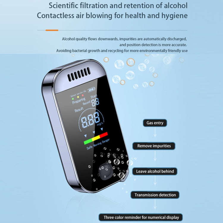 Mini Non-contact High-sensitivity Color Screen Digital Display Alcohol Tester(English)