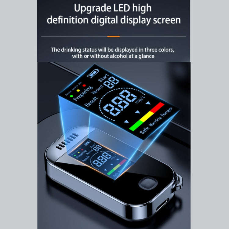 Mini Non-contact High-sensitivity Color Screen Digital Display Alcohol Tester(English)