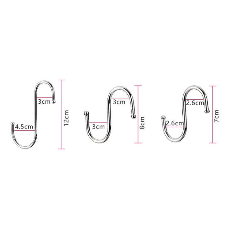 10pcs Small Multifunctional Stainless Steel Hooks Metal S-Shaped Hook