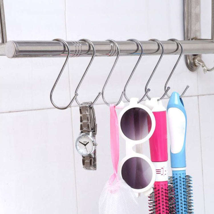 10pcs Small Multifunctional Stainless Steel Hooks Metal S-Shaped Hook