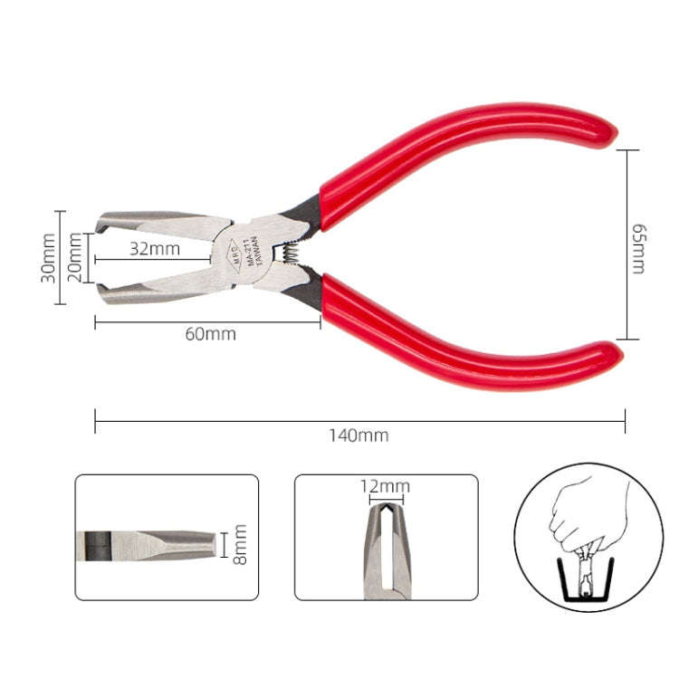 HSD MA-211 Top-cut 6 inch Chrome Vanadium Steel Forging Plastic Model Plier