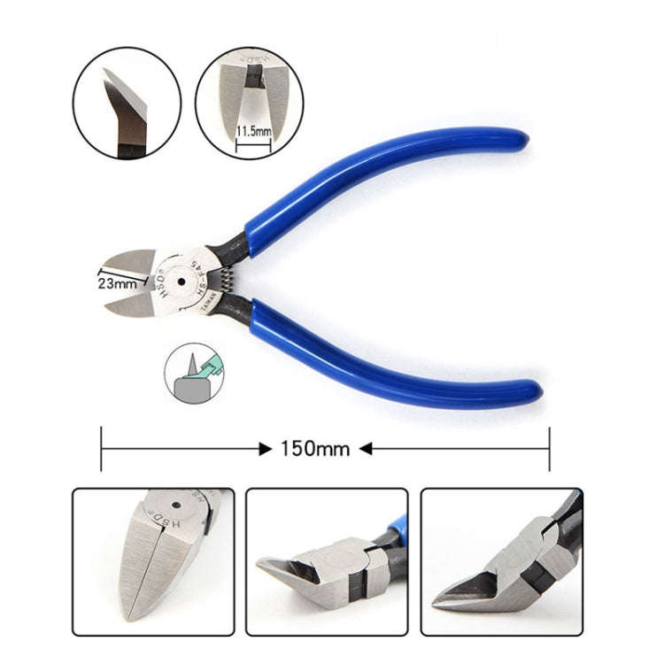 HSD HS-F45 Oblique Angle 45 Degree Chrome Vanadium Steel Forging Plastic Model Plier