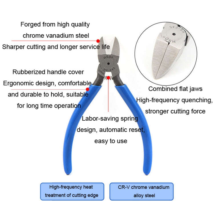 HSD HS-F90 Right Angle 90 Degree Chrome Vanadium Steel Forging Plastic Model Plier