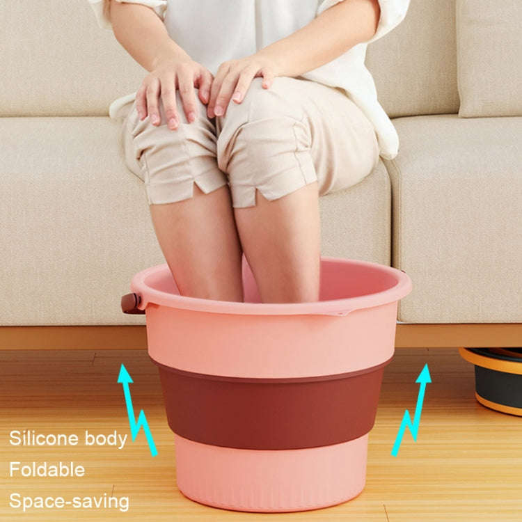 Large 17L Folding Thickened Portable Plastic Bucket Outdoor Fishing Barrel Car Travel Wash Barrel...