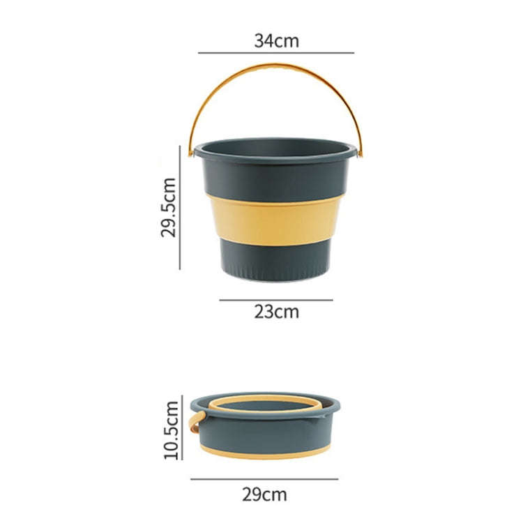 Large 17L Folding Thickened Portable Plastic Bucket Outdoor Fishing Barrel Car Travel Wash Barrel...
