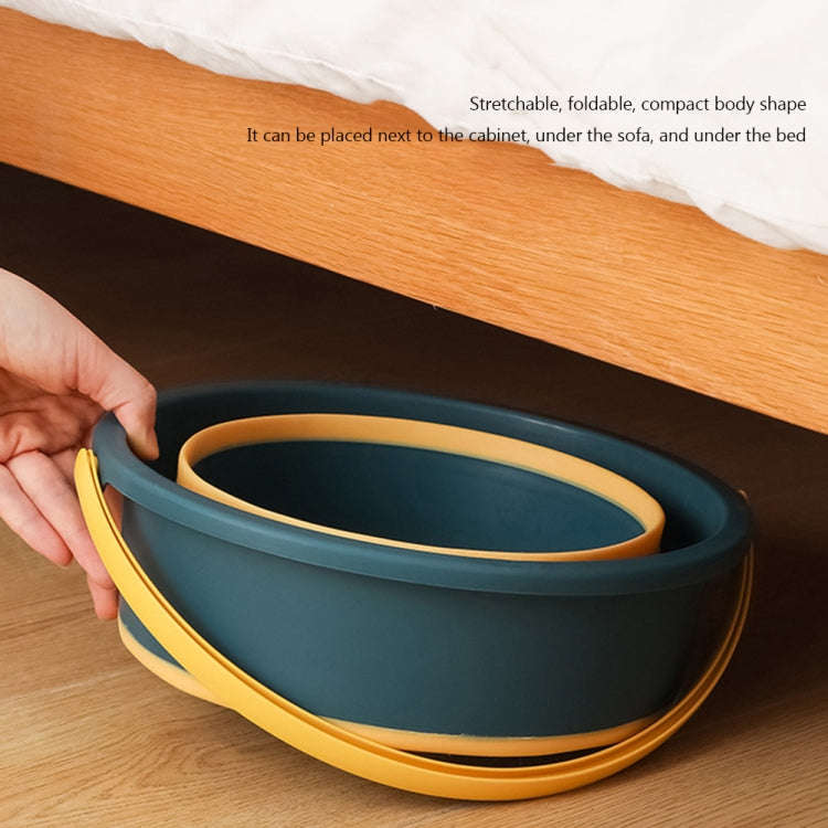 Large 17L Folding Thickened Portable Plastic Bucket Outdoor Fishing Barrel Car Travel Wash Barrel...