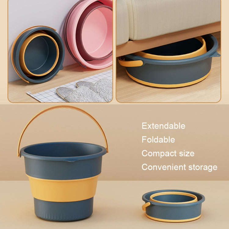 Large 17L Folding Thickened Portable Plastic Bucket Outdoor Fishing Barrel Car Travel Wash Barrel...