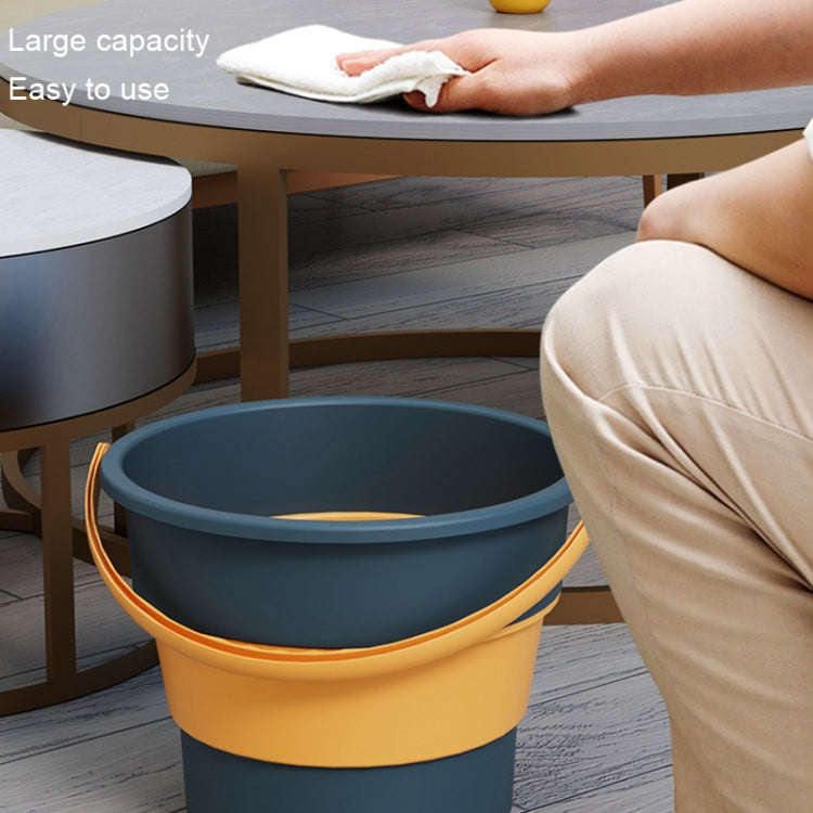 Large 17L Folding Thickened Portable Plastic Bucket Outdoor Fishing Barrel Car Travel Wash Barrel...
