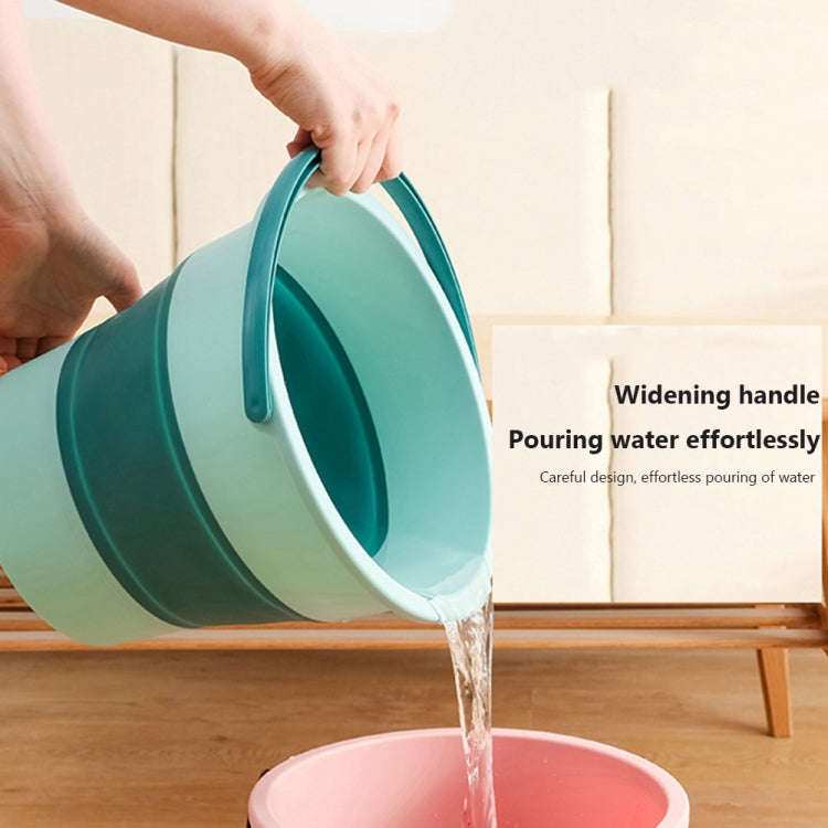 Large 17L Folding Thickened Portable Plastic Bucket Outdoor Fishing Barrel Car Travel Wash Barrel...