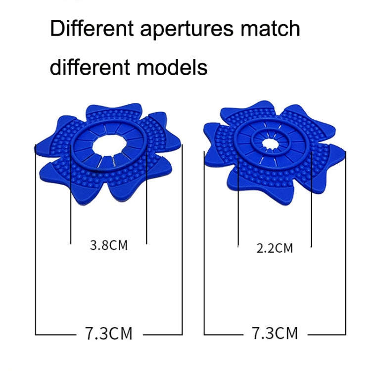 4sets Car Universal Wiper Hole Protective Cover PVC Dustproof Snowproof Wiper Pad(Blue Big Hole)