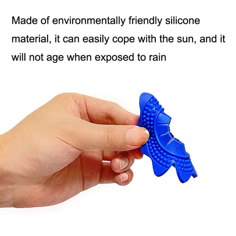 4sets Car Universal Wiper Hole Protective Cover PVC Dustproof Snowproof Wiper Pad(Blue Big Hole)