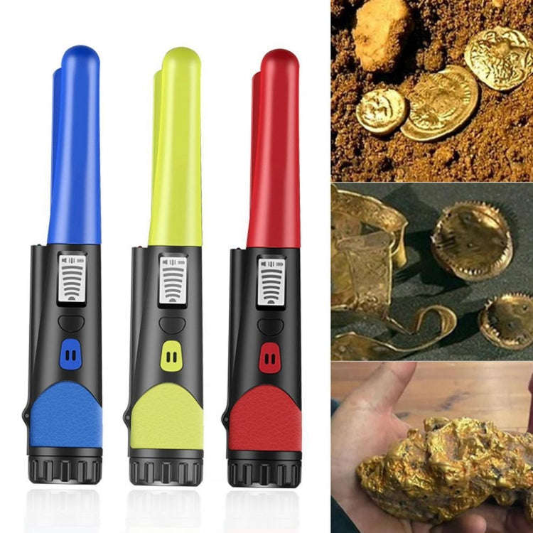 Handheld Metal Detector LCD Display Gold Treasure Hunter with Flashlight(Orange)