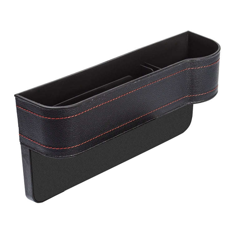Car Seat Gap Interior PU Leather Storage Box Water Cup Holder(Co-pilot Black)