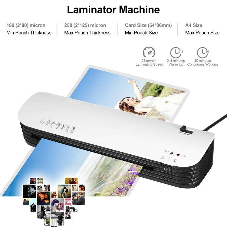 Osmile SL299 A4 Laminator Cold Hot Lamination Photo File Laminating Machine(EU Plug)