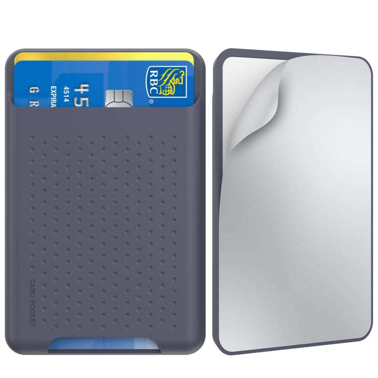 AhaStyle PT133 Adhesive Model Mobile Phone Silicone Card Case(Midnight Blue)