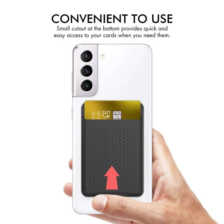 AhaStyle PT133 Adhesive Model Mobile Phone Silicone Card Case(Gray)