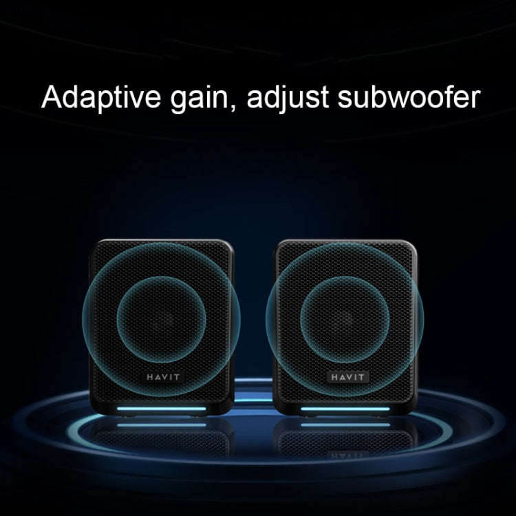 Havit A20 Plus Colorful Ambient Light Wired Computer Audio Stereo Surround Sound Speaker, Style: ...