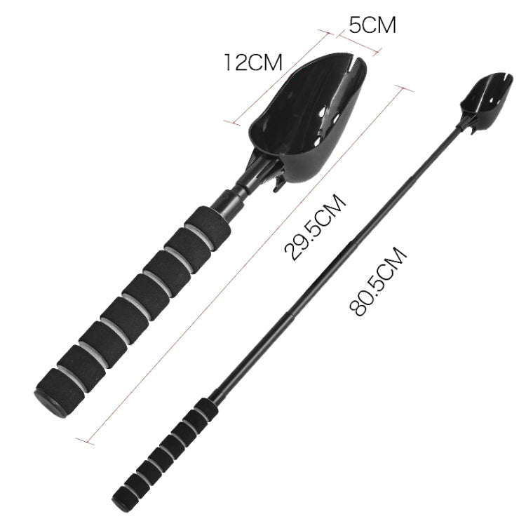 Fishing Bait Throwing Spoon Nesting Device Retractable Casting Scoop, Style: Aluminum Alloy