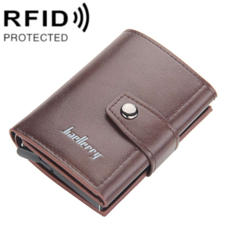 Baellerry RFID Anti-Theft Automatic Pop-Up Card Wallet Buckle Metal Aluminum Shell Card Holder(Co...