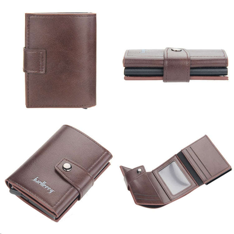Baellerry RFID Anti-Theft Automatic Pop-Up Card Wallet Buckle Metal Aluminum Shell Card Holder(Co...