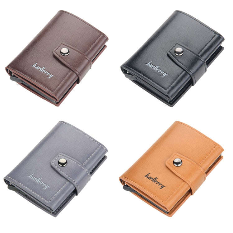 Baellerry RFID Anti-Theft Automatic Pop-Up Card Wallet Buckle Metal Aluminum Shell Card Holder(Ye...