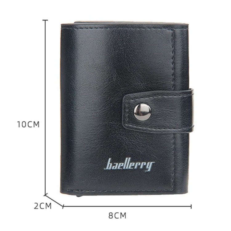 Baellerry RFID Anti-Theft Automatic Pop-Up Card Wallet Buckle Metal Aluminum Shell Card Holder(Ye...