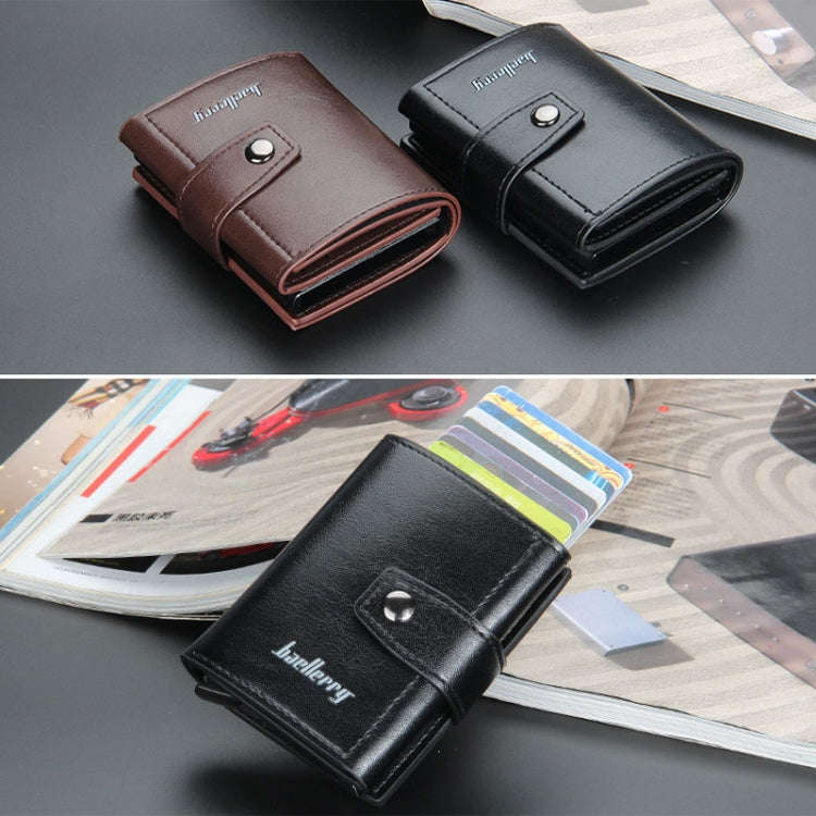 Baellerry RFID Anti-Theft Automatic Pop-Up Card Wallet Buckle Metal Aluminum Shell Card Holder(Ye...