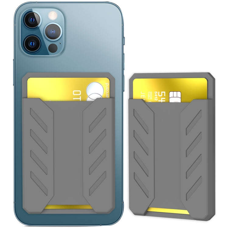 AhaStyle PT133-A-S Mobile Phone Adhesive Silicone Card Case(Gray)