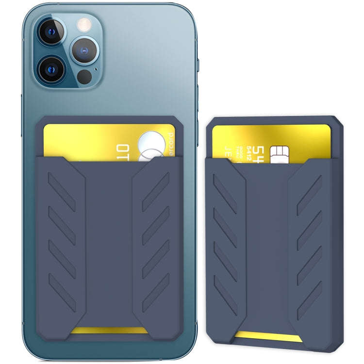 AhaStyle PT133-A-S Mobile Phone Adhesive Silicone Card Case(Blue)