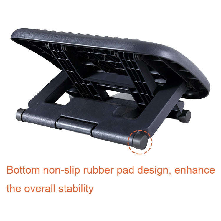 Office Adjustable Massage Foot Pedal Children Step Stool Pregnant Women Massage Mat(Black)