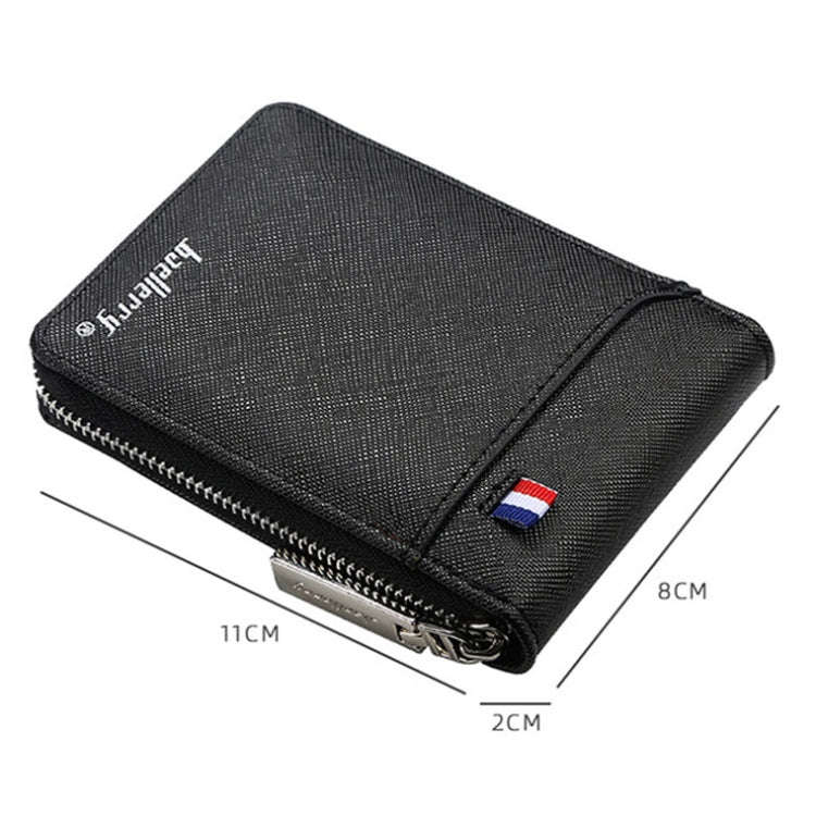 Baellerry Large-capacity Multi-card Slot Organ Card Bag Mini Zip Coin Purse(Blue)