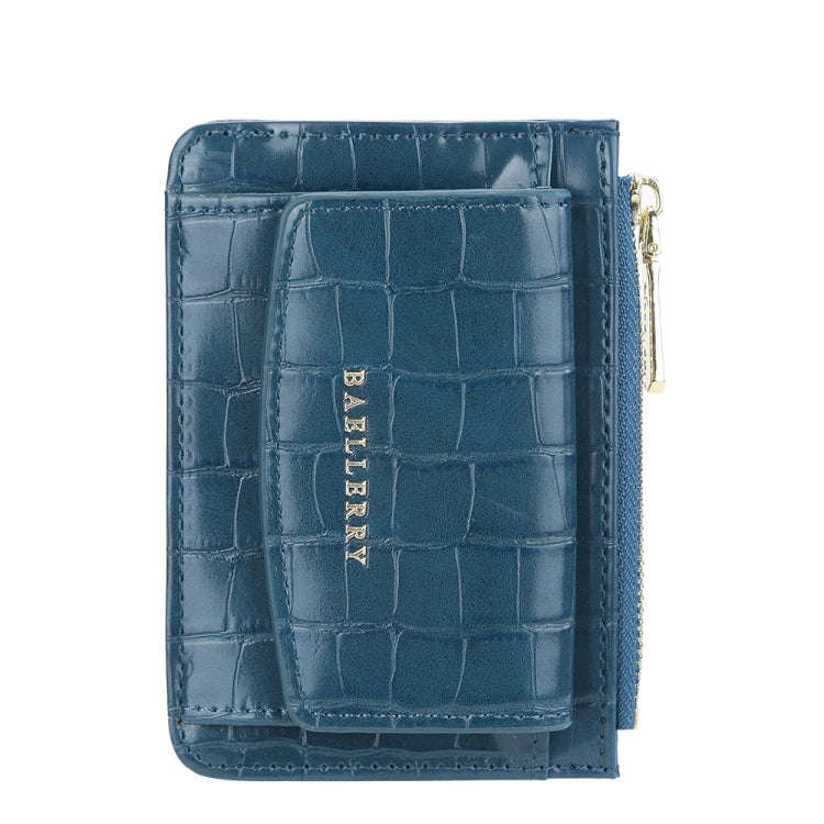 Baellerry Crocodile Pattern Multifunctional Card Holder Small Zipper Coin Purse(Green)