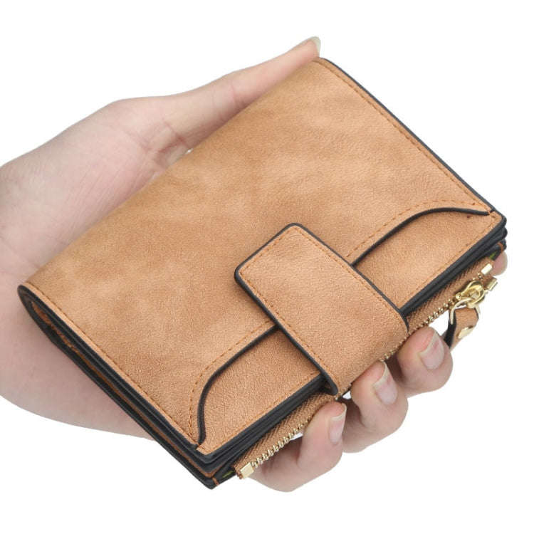 Baellerry Large Capacity Ladies Short Wallet Multifunctional Multi-card Coin Purse(Smoke Gray)