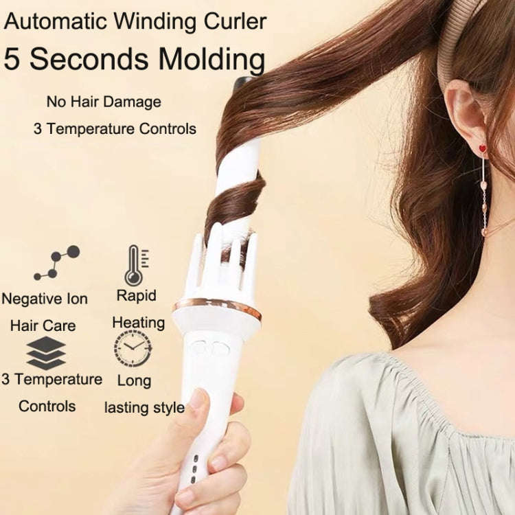 Automatic Curling Iron With Bi-Directional Rotating Ceramic Glaze Coating Hair Care, Plug: EU Plu...