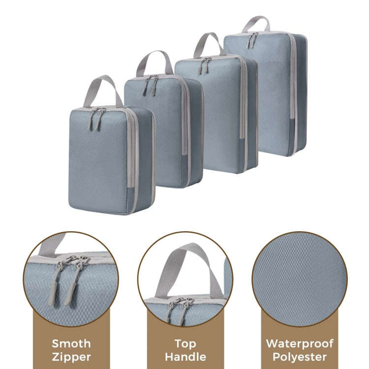 7 In 1  Compression Packing Cubes Expandable Travel Bags Luggage Organizer(Beige)