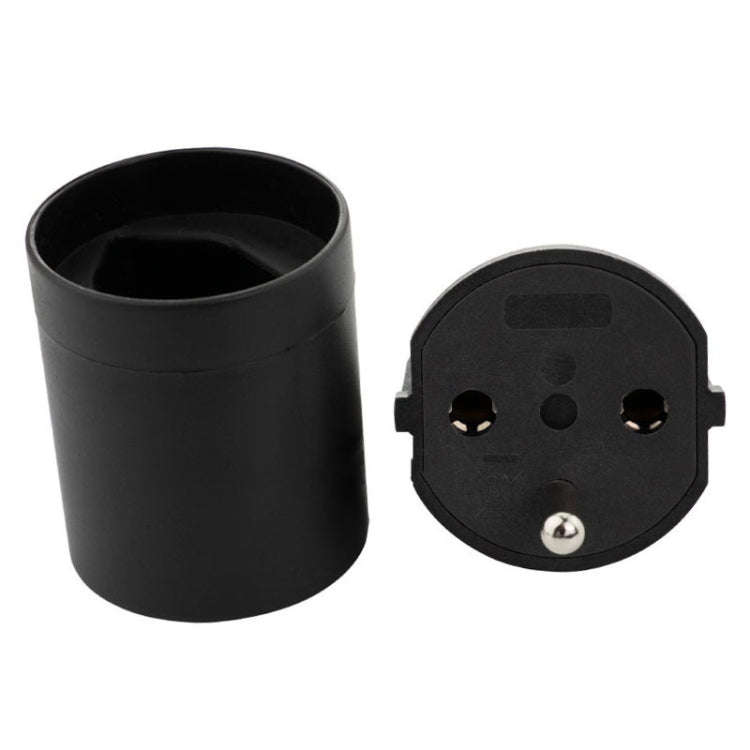 EU to Switzerland Convertible Plug With Ground Wire Travel Adaptor(Black)