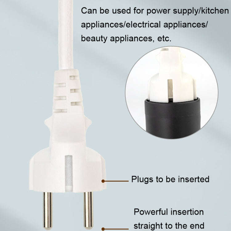 EU to Switzerland Convertible Plug With Ground Wire Travel Adaptor(Black)