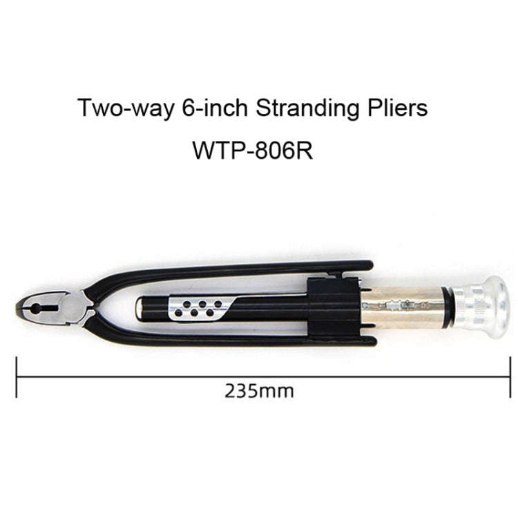 HSD WTP-806R 6-inch Two-way 235mm Stranding Wire Pliers Fuses Plier Twist Wire Clamp Tightening P...