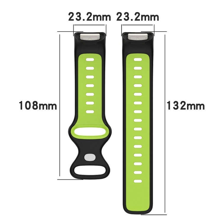 For Fitbit Charge 5 Smart Watch Sports Waterproof Two-Color Silicone Band(Orange Gray)