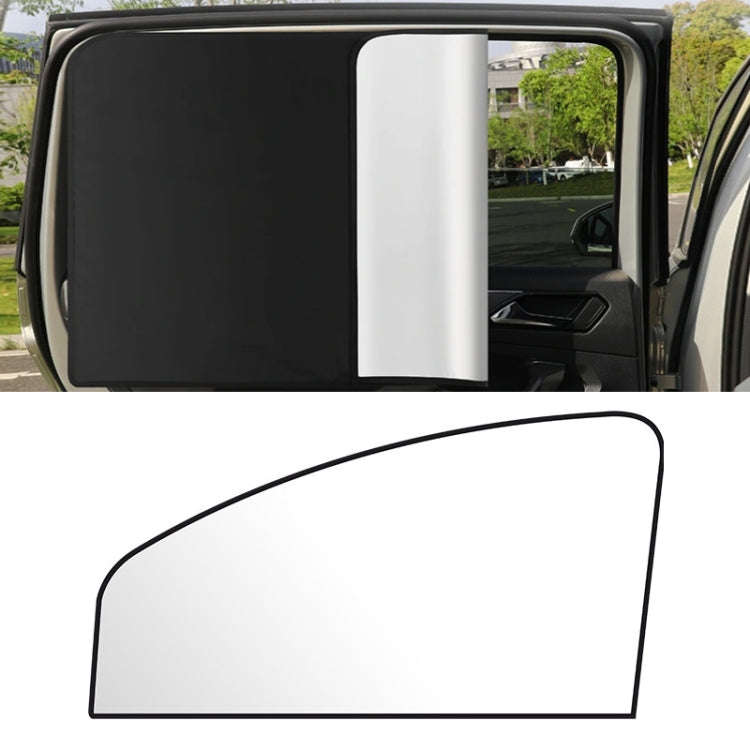 Heat-insulating Opaque Vinyl Coated Magnetic Car Curtains, Style: Titanium Silver Principal Driver