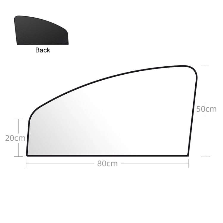Heat-insulating Opaque Vinyl Coated Magnetic Car Curtains, Style: Titanium Silver Principal Driver