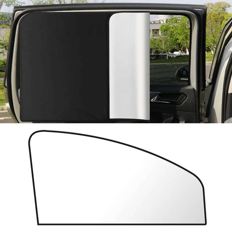 Heat-insulating Opaque Vinyl Coated Magnetic Car Curtains, Style: Titanium Silver Co-pilot