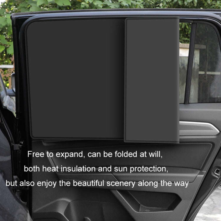 Heat-insulating Opaque Vinyl Coated Magnetic Car Curtains, Style: Titanium Silver Principal Driver