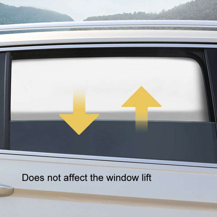Heat-insulating Opaque Vinyl Coated Magnetic Car Curtains, Style: Titanium Silver Principal Driver