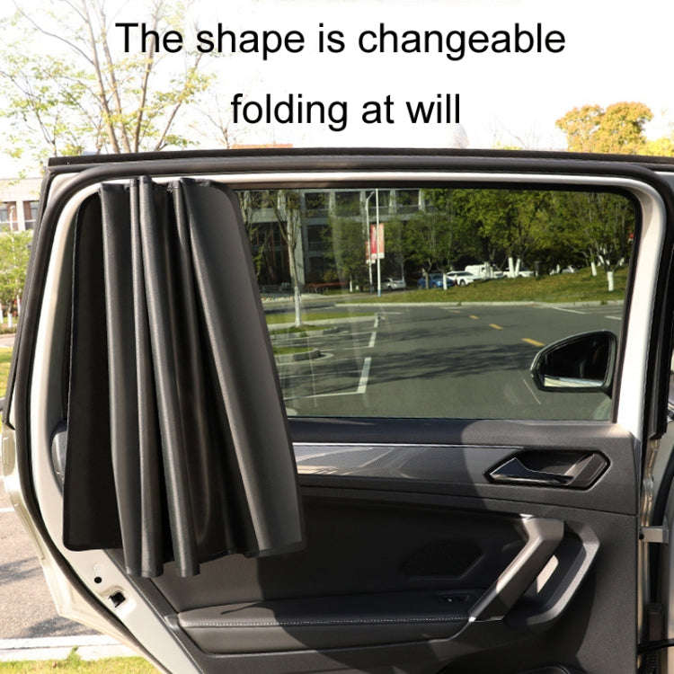 Heat-insulating Opaque Vinyl Coated Magnetic Car Curtains, Style: Titanium Silver Principal Driver