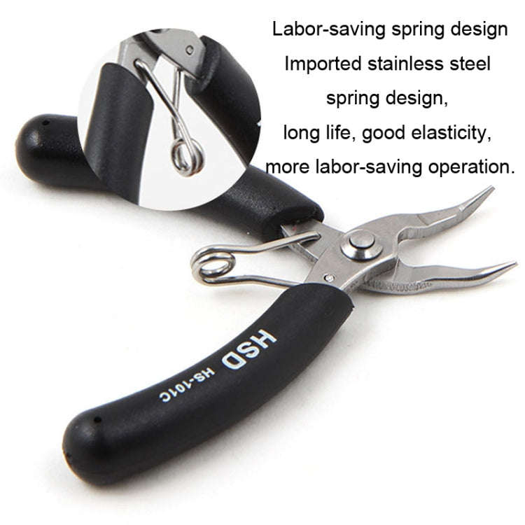 HSD HS-101C 4 inch 45 Degree Dending Mouth Mini Palm Toothless Fishing Plier Curved Nose Plier Ha...