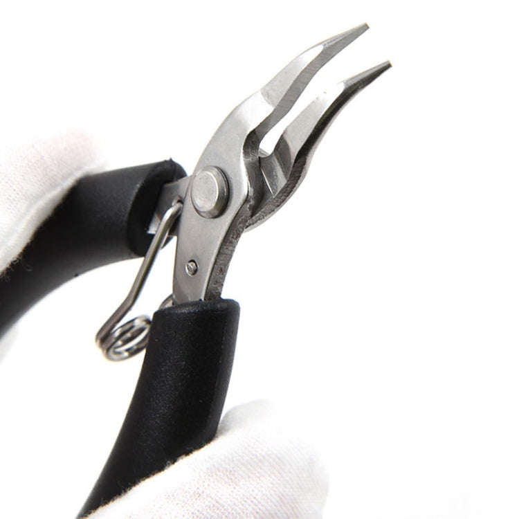 HSD HS-101C 4 inch 45 Degree Dending Mouth Mini Palm Toothless Fishing Plier Curved Nose Plier Ha...