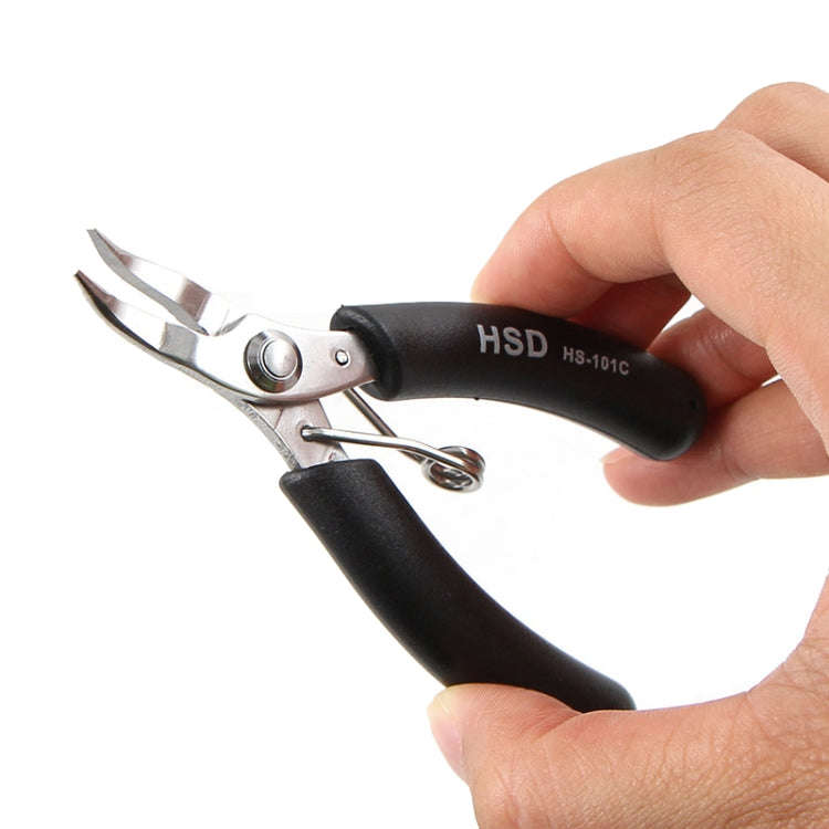 HSD HS-101C 4 inch 45 Degree Dending Mouth Mini Palm Toothless Fishing Plier Curved Nose Plier Ha...